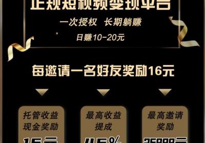 无忧赚，全新短视频代运营平台，0投入，一次授权，实现躺赢