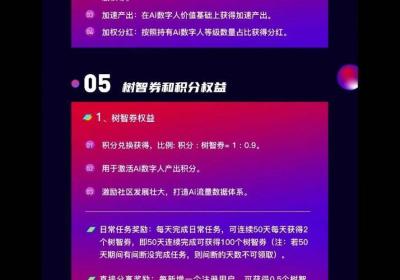 AI树智圈，推广一个会员奖励0.5个树智劵