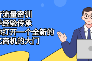 （0547期）抖品牌15堂抖音流量密训，高手经验传承，帮你打开一个全新的百亿商机的大门