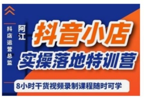 （0550期）阿江·抖音小店实操落地特训营，抖店四种玩法实操讲解（干货视频）