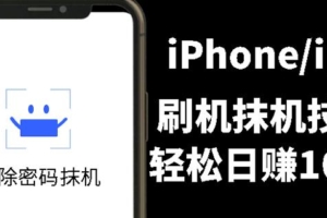 （0940期）另类出售iPhone刷机抹机技术，一天100+左右!