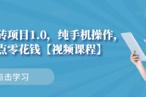 （1057期）小白搬砖项目1.0，纯手机操作，每天兼职挣点零花钱