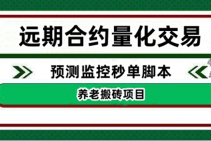（2742期）外面收费8800的远期合约预测监控秒单脚本，号称准确率高达百分之80以上