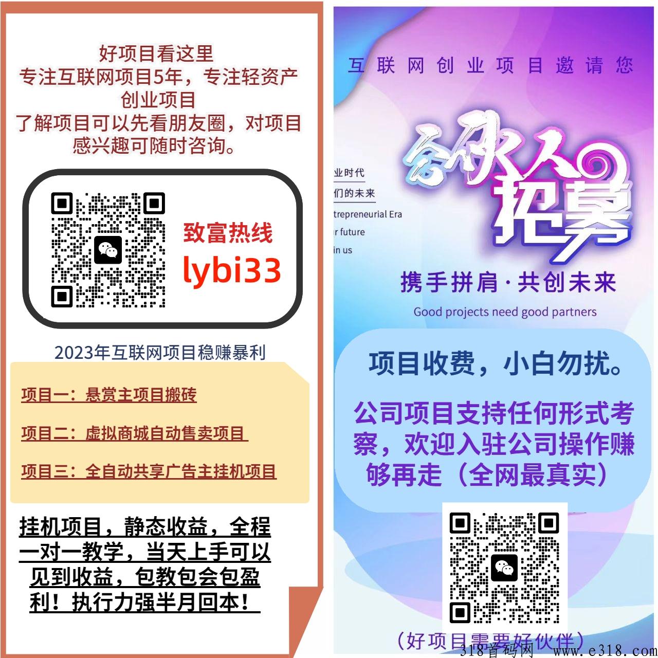 不挣钱包退！！！！！悬赏主项目，虚拟店铺项目，广告主项目，可签合同-第2张图片-首码圈